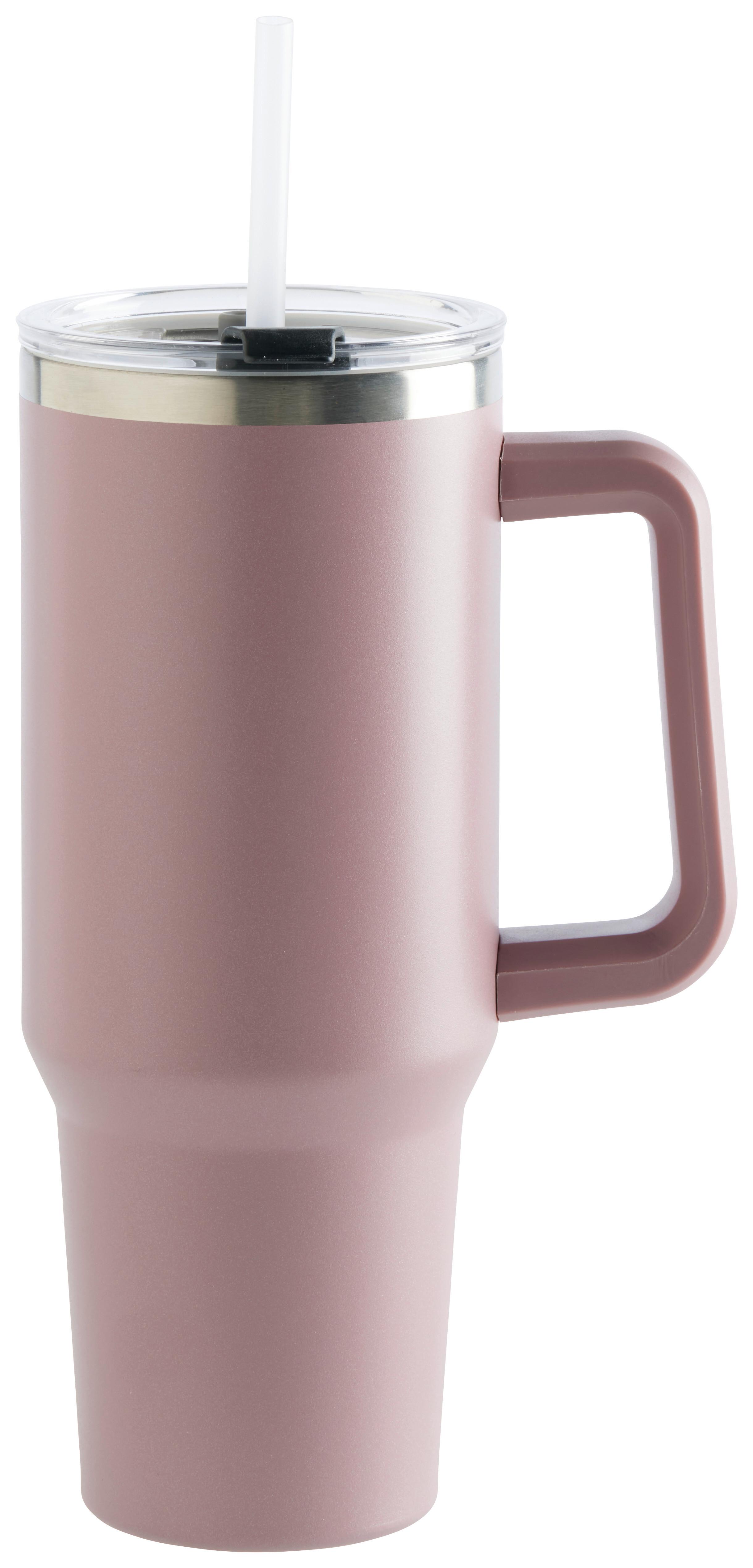 Termoizolační hrnek BETTY - barva růžového zlata, Moderní, kov/plast (16.5/10/32cm) - Mömax