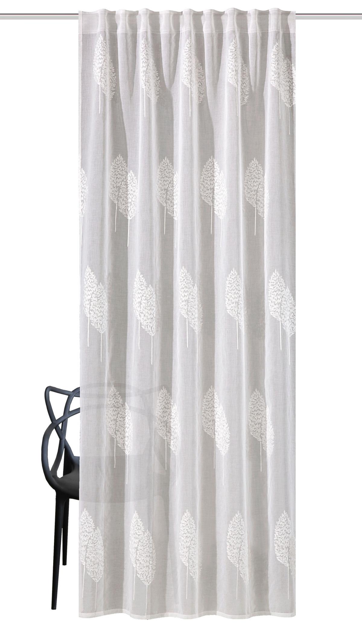 Fertigvorhang Alvaro Weiss - Weiß, Basics, Textil (140/245cm)