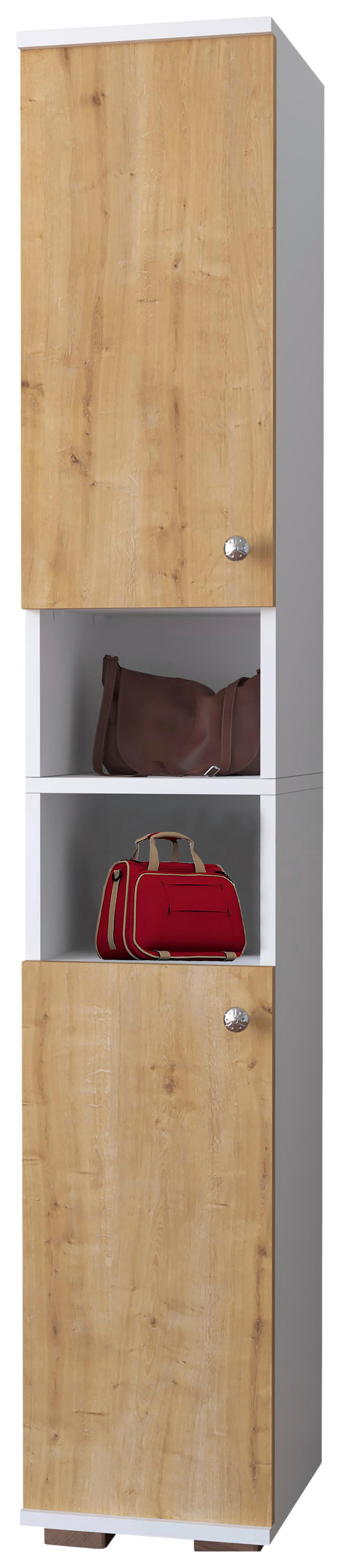 Schuhschrank Gados Honigeiche Dekor B: 30 cm - Honigeiche/Anthrazit, MODERN, Holzwerkstoff (30/178/33cm) - MID.YOU