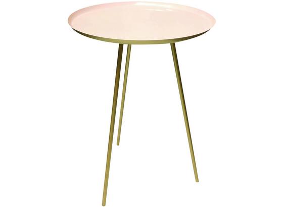 Beistelltisch D. 36 cm Rosa - Goldfarben/Rosa, Basics, Metall (36/51cm) Beistelltisch D. 36 cm Rosa - Goldfarben/Rosa, Basics, Metall (36/51cm)