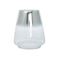 Vase Saigon Bauchig Glas Silber H: 18,5 Cm - Silberfarben, Design, Glas (16/18,5/16cm) - Kayoom