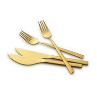 Pizzabesteck 4-Teilig Edelstahl für 2 Personen - Goldfarben, Basics, Metall (23cm) - Echtwerk