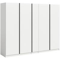 DREHTÜRENSCHRANK Oakland Weiß B: 230 cm - Weiß, MODERN, Holzwerkstoff (230/183/53cm) - MID.YOU