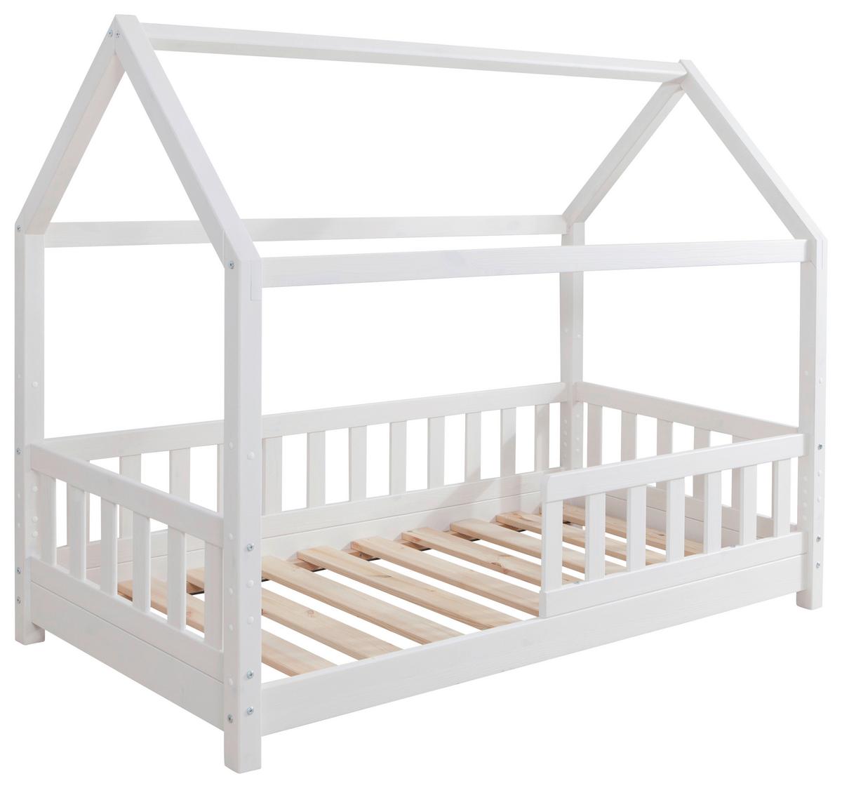 Hausbett Kay - Weiß/Naturfarben, MODERN, Holz/Textil (80/160cm) - MID.YOU