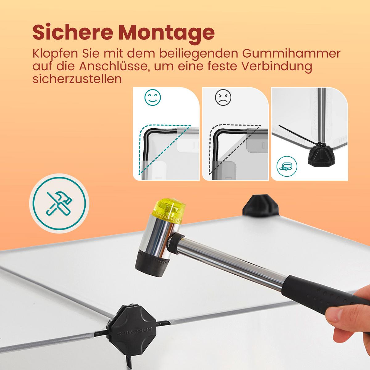 Heimtiergehege Weiß B: 125 cm - Weiß, Basics, Kunststoff (125/42/63cm)