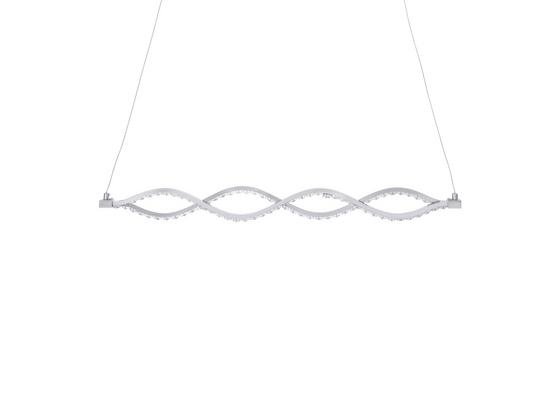Led Závesná Lampa Kristi - strieborná, Romantický / Vidiecky, kov/plast (76/120cm) - Premium Living Led Závesná Lampa Kristi - strieborná, Romantický / Vidiecky, kov/plast (76/120cm) - Premium Living