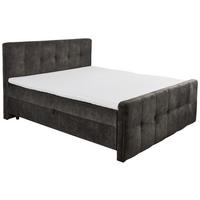 Boxbett Mit Topper & Bettkasten 160x200 Valetta - Dunkelbraun/Schwarz, MODERN, Holzwerkstoff/Textil (160/200cm) - MID.YOU