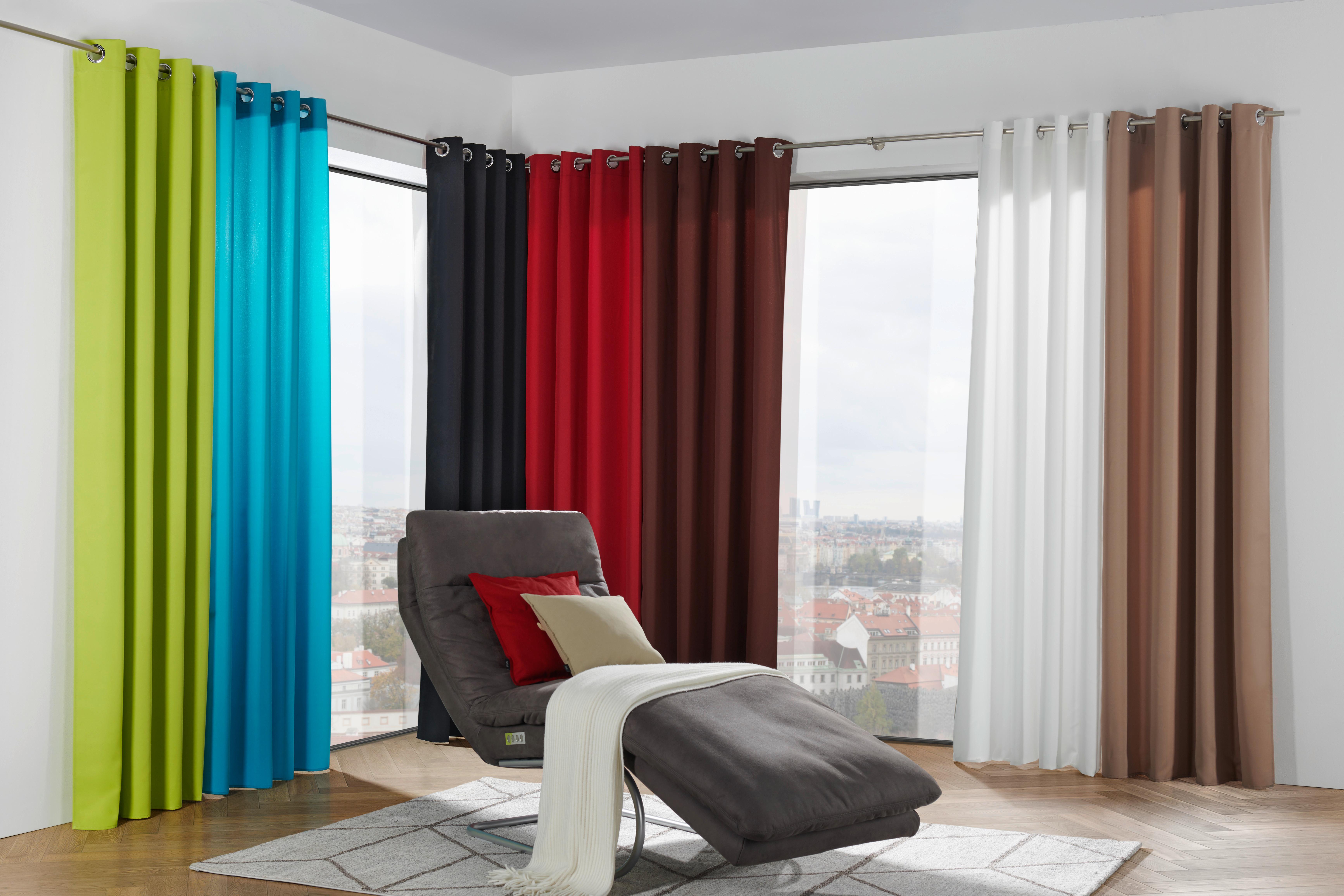 Ösenvorhang Isolde - Braun, KONVENTIONELL, Textil (140/245cm) - Ondega