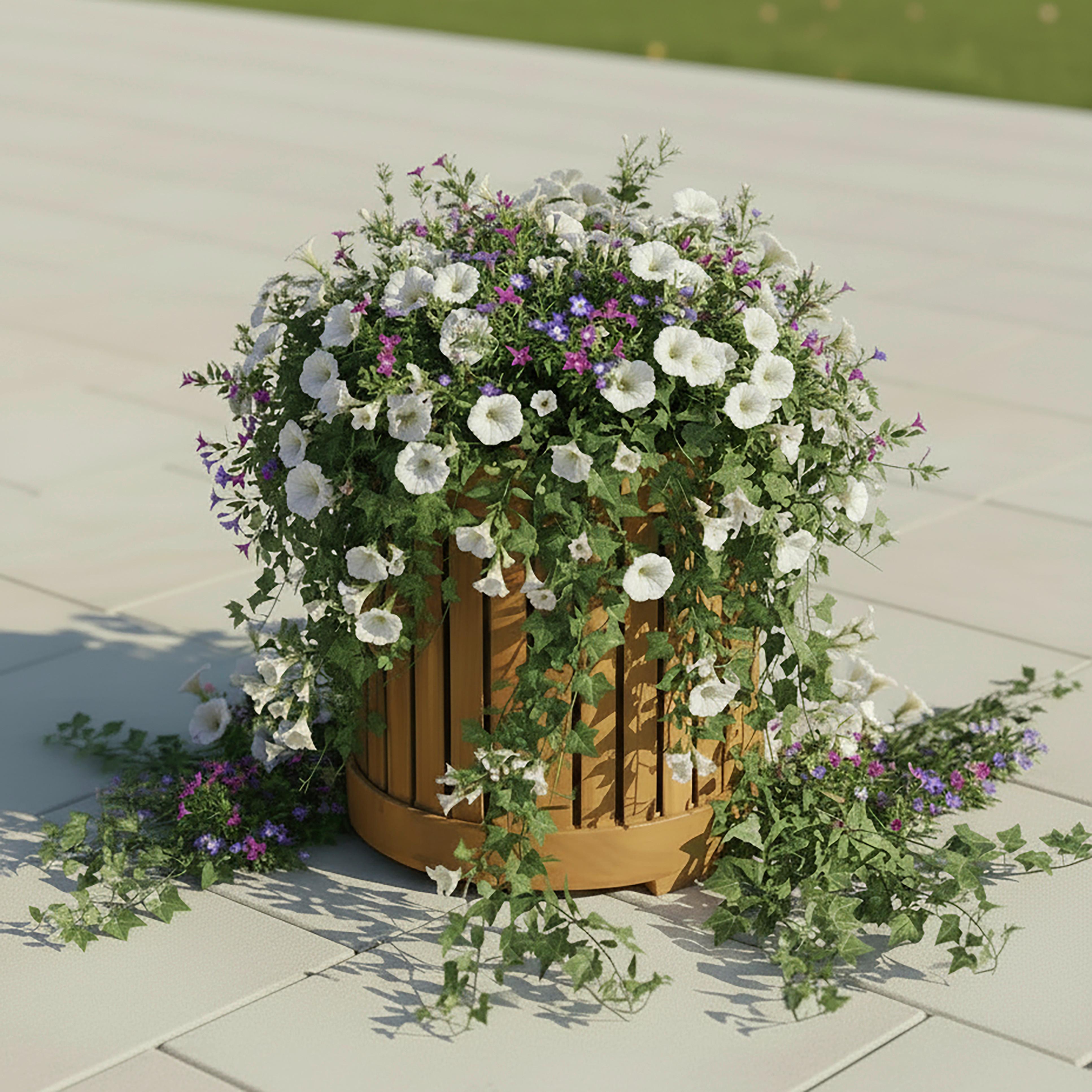 TRUHLÍK NA KVĚTINY MARLO - Moderní (48/44/48cm) - Bessagi Garden