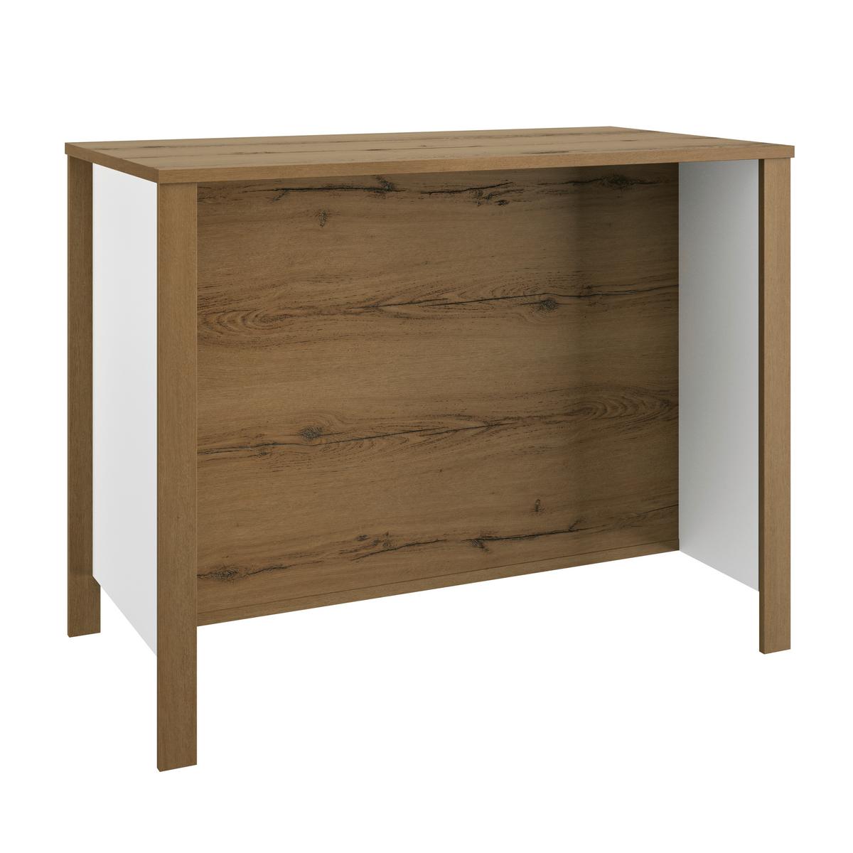 Kücheninsel Eden Eiche Dekor Helvezia, B: 120cm - Eichefarben/Weiß, Basics, Holzwerkstoff (120/93/65cm) - MID.YOU