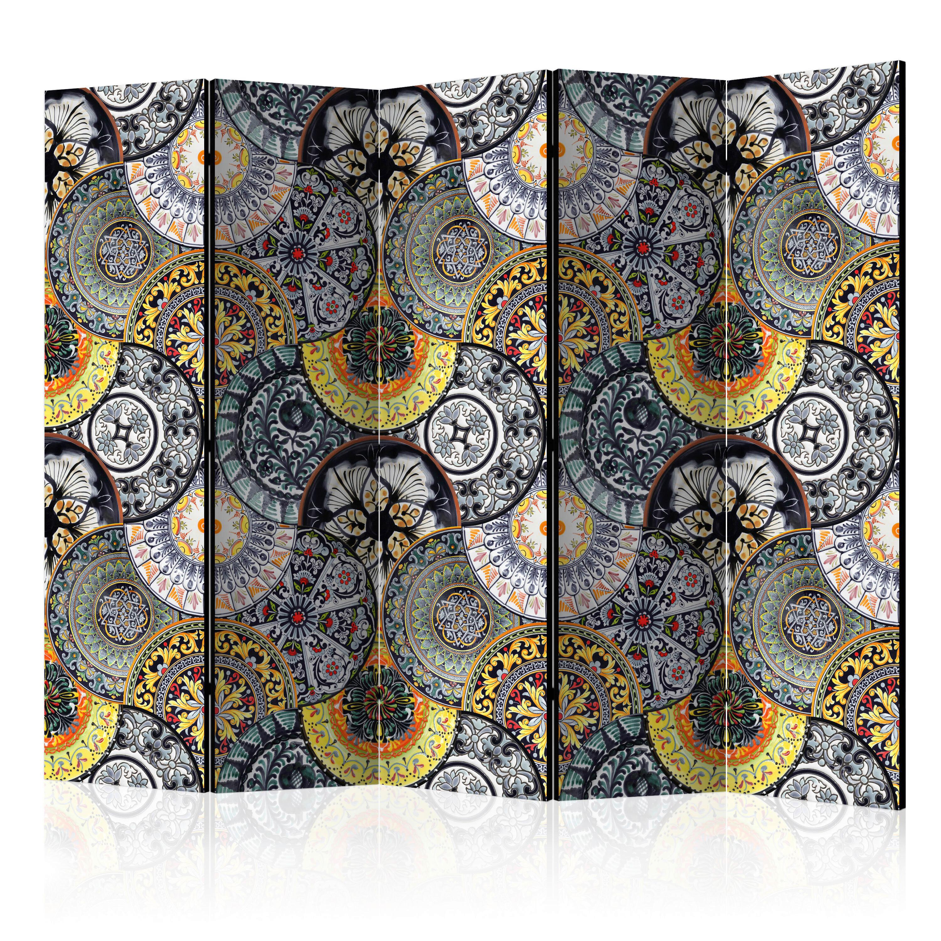 PARAVENT Multicolor B: 225 cm - Multicolor, Basics, Holz/Textil (225/172/3cm) - artgeist
