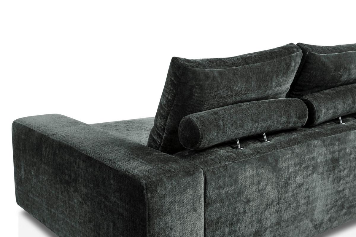 Bigsofa Be Relaxed - Dunkelgrün/Schwarz, MODERN, Textil (273/67/125cm) - MID.YOU