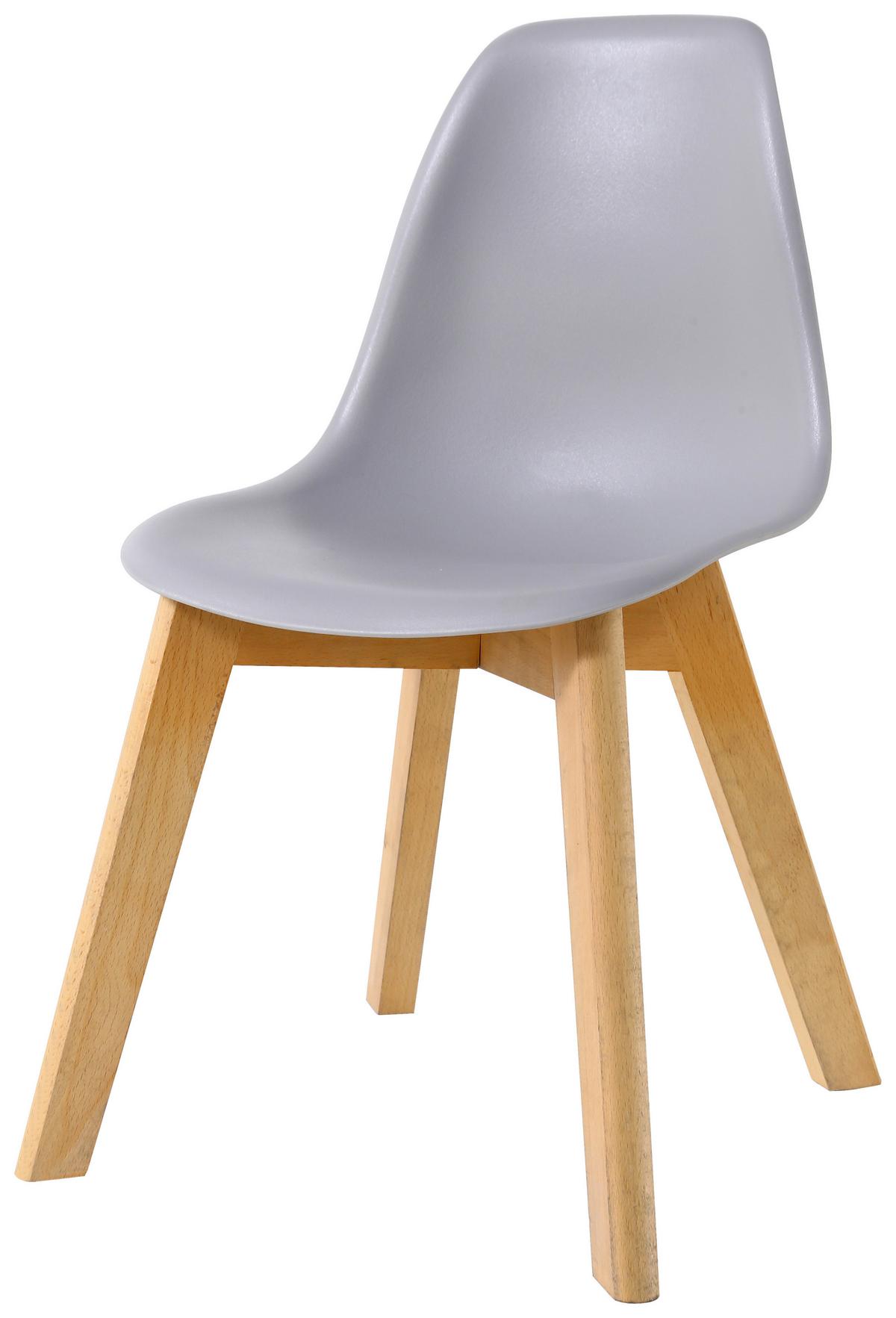 Dětská židle STEVE šedá - šedá, Moderní, dřevo/plast (32/57/32cm) - Based