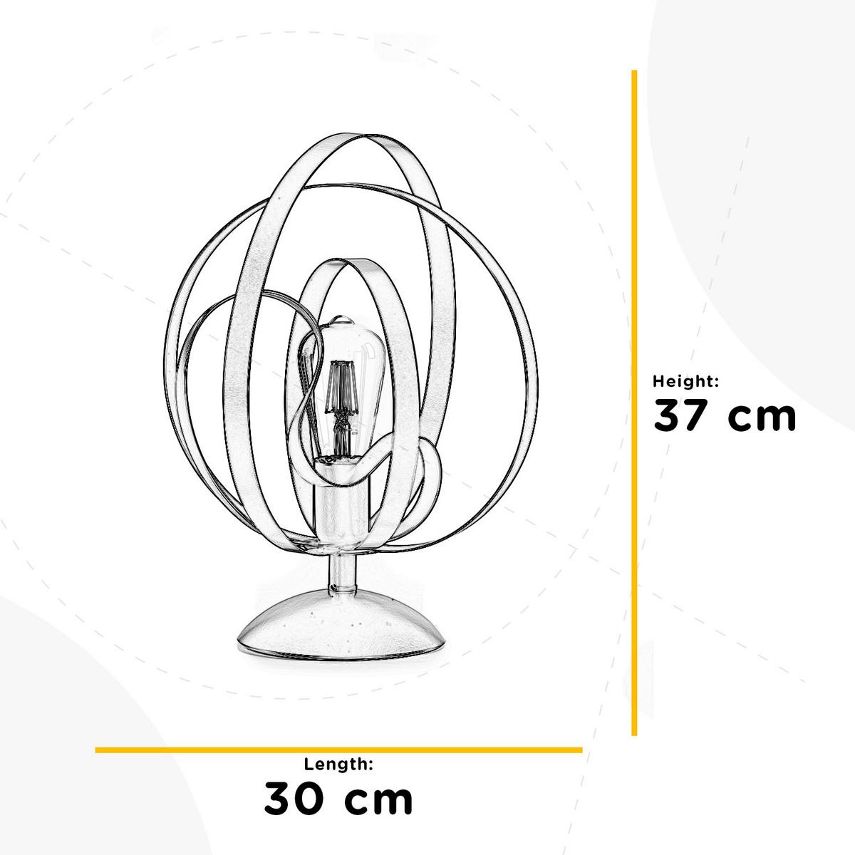 Tischleuchte 4963/l - Bronzefarben, Design, Metall (30/37cm)