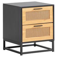 Nachtkästchen Wl6.829 - Schwarz/Braun, KONVENTIONELL, Holzwerkstoff (45/56/45cm) - Livetastic