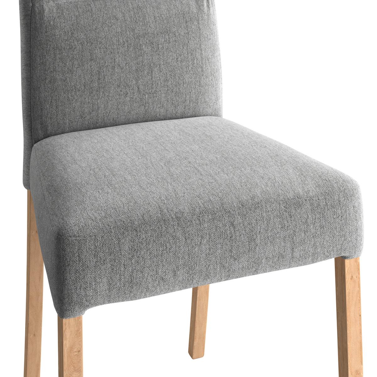 Stuhl Emma Ii - Eichefarben/Grau, KONVENTIONELL, Holz/Textil (43/91/58cm)