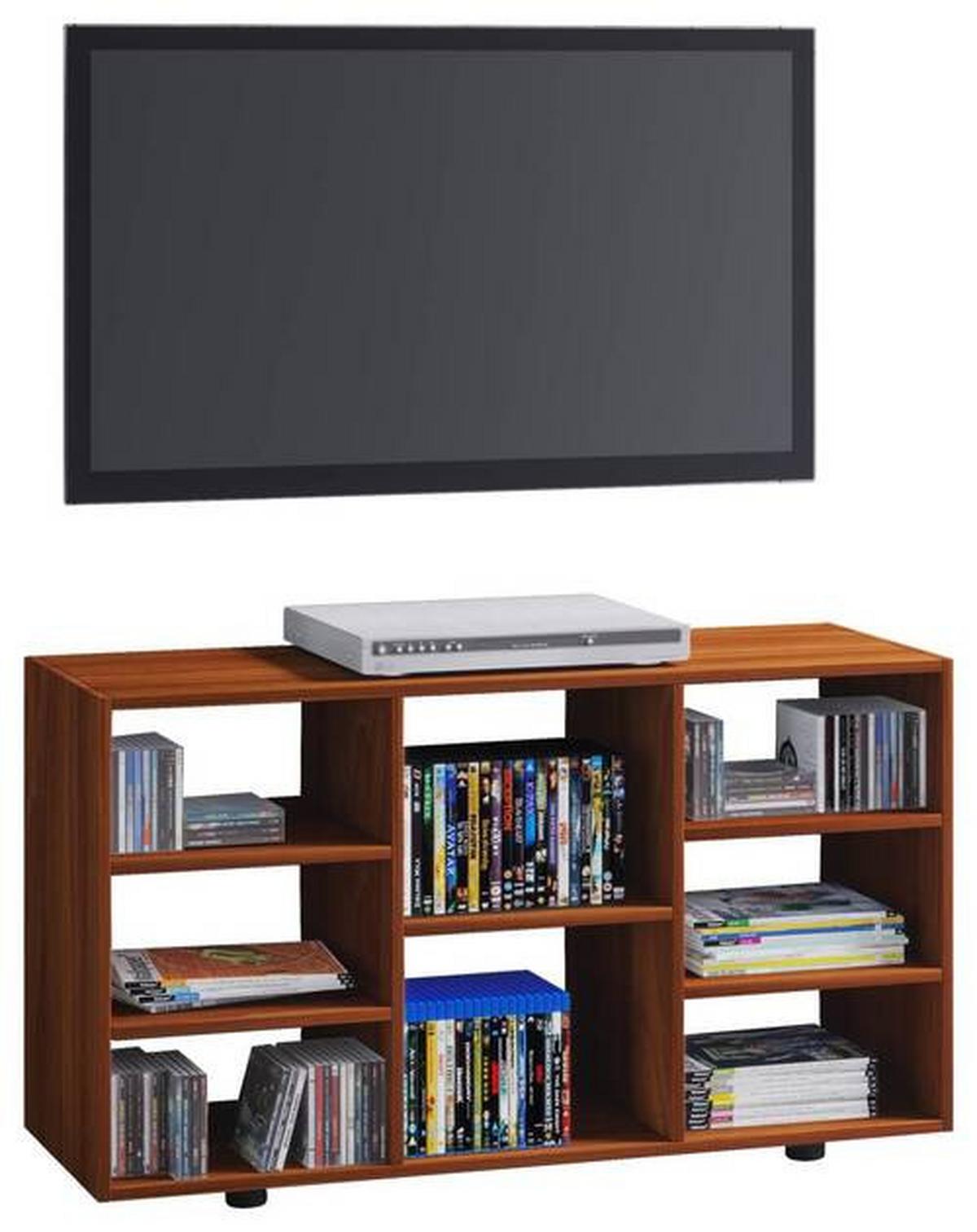 TV-Rack Fetino Nussbaumfarben B: 114 cm - Nussbaumfarben/Schwarz, MODERN, Holzwerkstoff (114/60/40cm) - MID.YOU