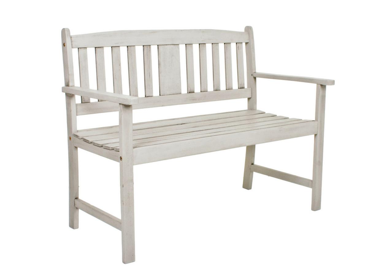 Gartenbank Eukalyptus Grau 2-Sitzer Stirling - Grau, Basics, Holz (56,5/86/110cm) - Gardenson