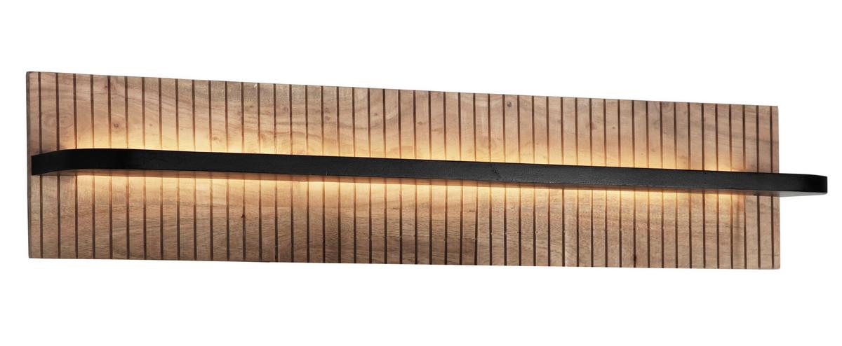 Wandboard Kunja Akazie Massiv, B: 118 cm - Akaziefarben, Trend, Holz (118/25/20cm)