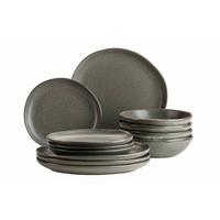 Tafelservice Marlena Dunkelgrau 12-Teilig - Dunkelgrau, Basics, Keramik - Mäser