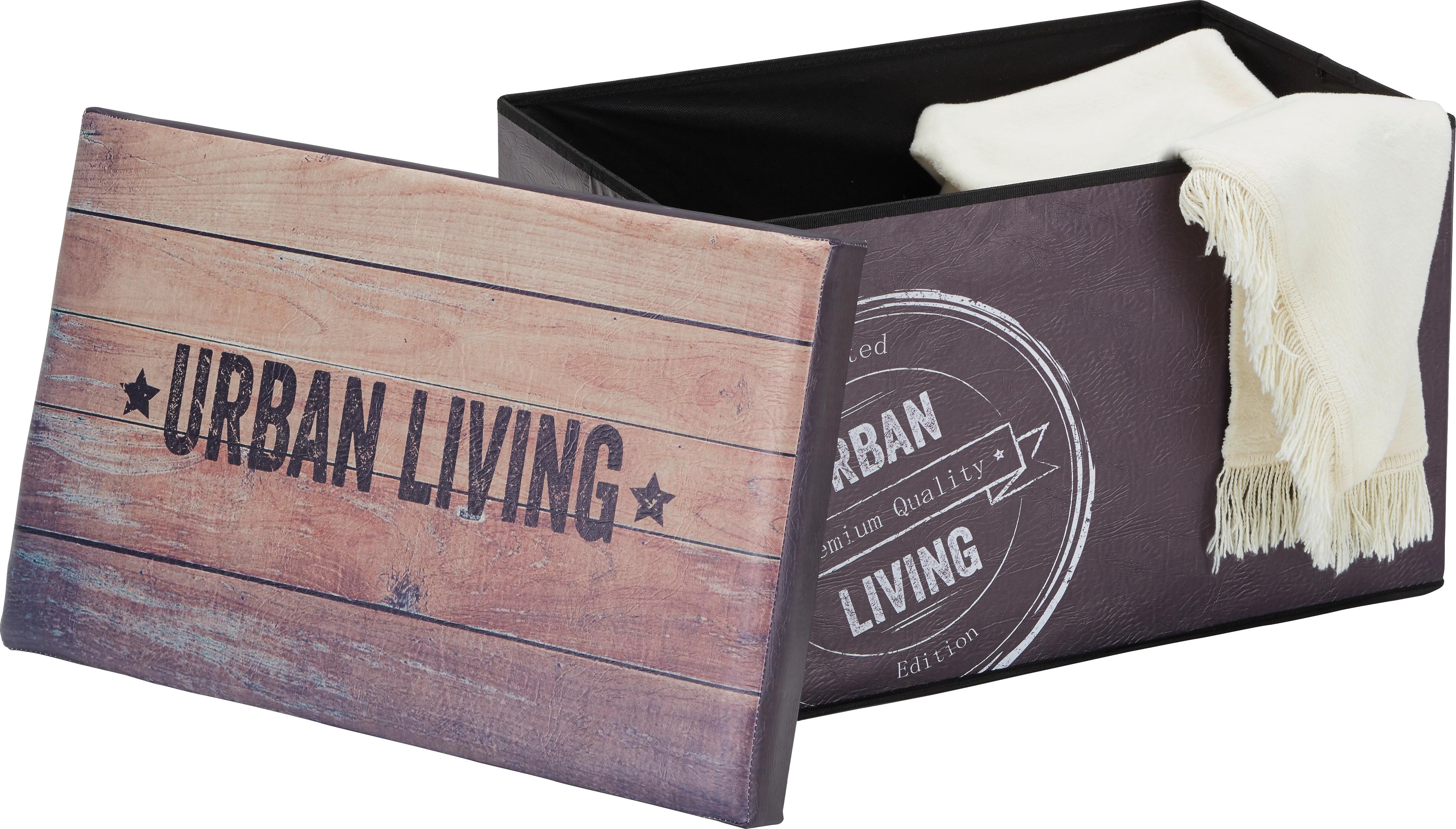 SEDACÍ BOX URBAN VINTAGE -SB- - tmavě hnědá, Lifestyle (65/40/40cm) - Mömax