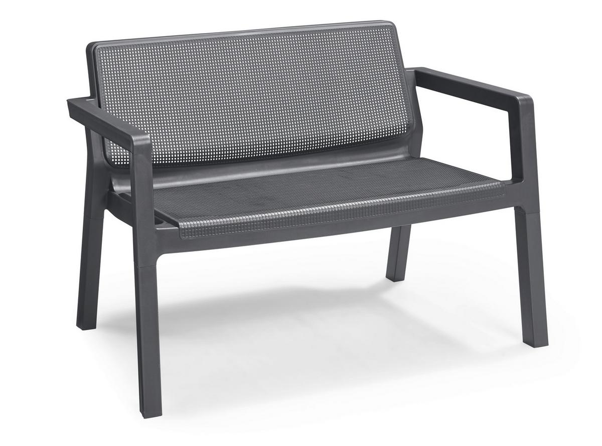 Gartengarnitur 4-tlg. Emily Kunststoff - Graphitfarben, Basics, Kunststoff (111/68/75cm) - Keter