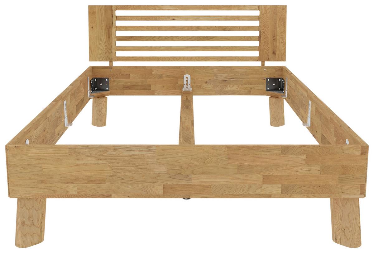 Bett Como Naturfarben /Wildeiche 140x200cm - Wildeiche/Naturfarben, MODERN, Holz (140/200cm) - MID.YOU