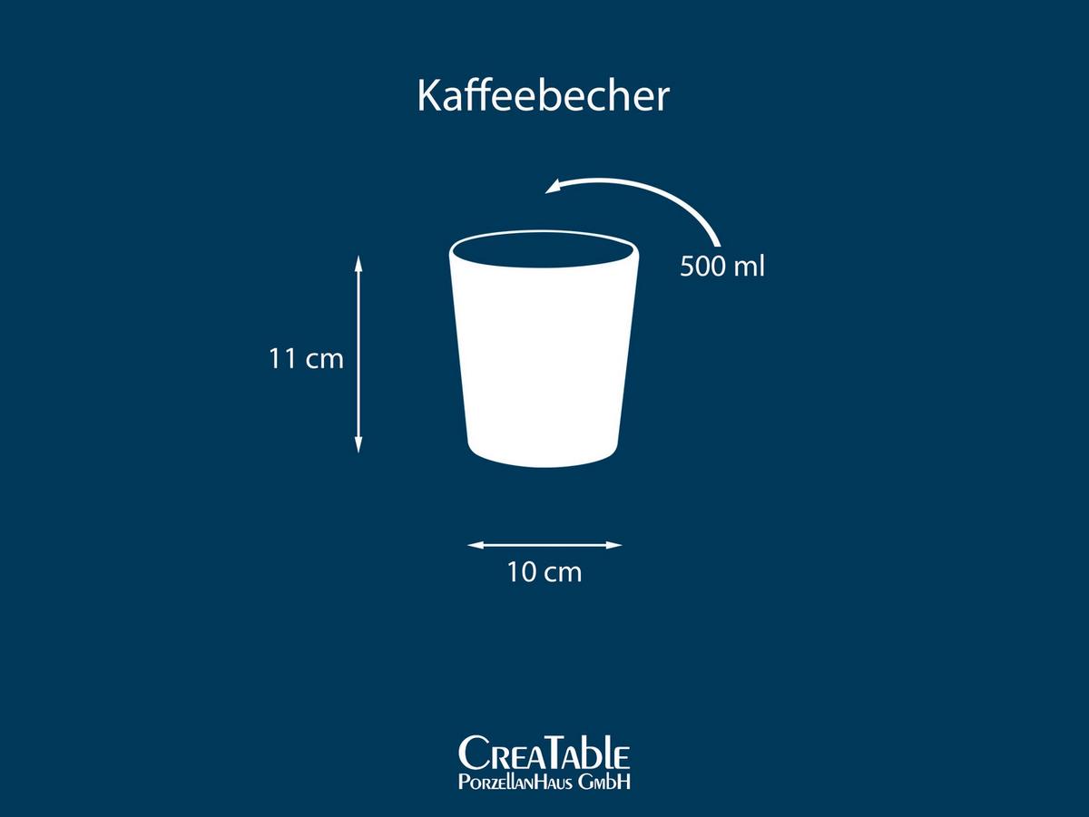 Kaffeebecherset Futuro Weiß, Beige L: 22,5 cm - Beige/Weiß, Basics, Keramik (22,5/22,5/13,5cm) - Creatable
