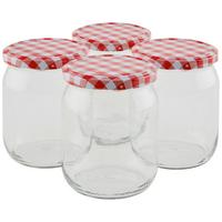 EINMACHGLAS-SET Julia, 540 cm - Transparent/Rot, Basics, Glas/Kunststoff (0,54l) - Luca Bessoni