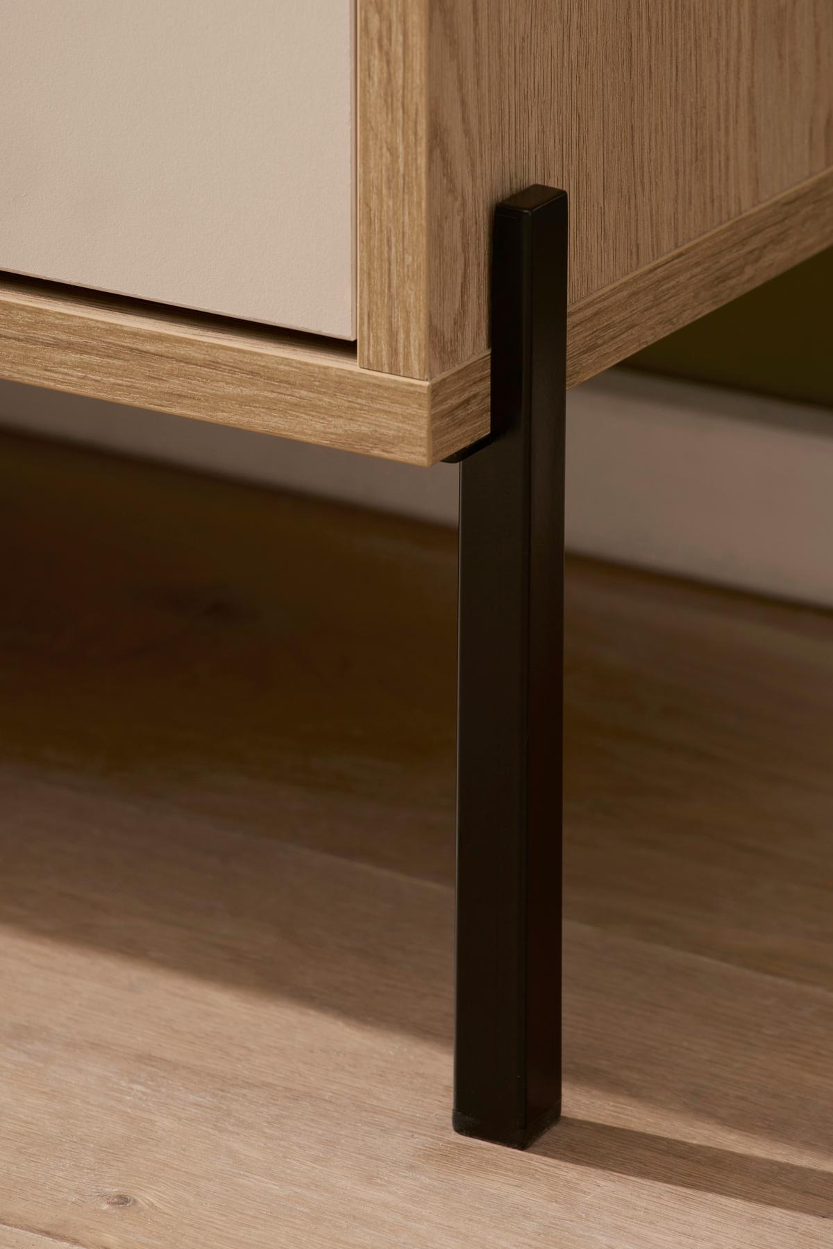 Lowboard Fredericia Eichefarben Kaschmir B: 196 cm - Kaschmir/Eichefarben, Design, Holzwerkstoff (196/65/40cm) - MID.YOU