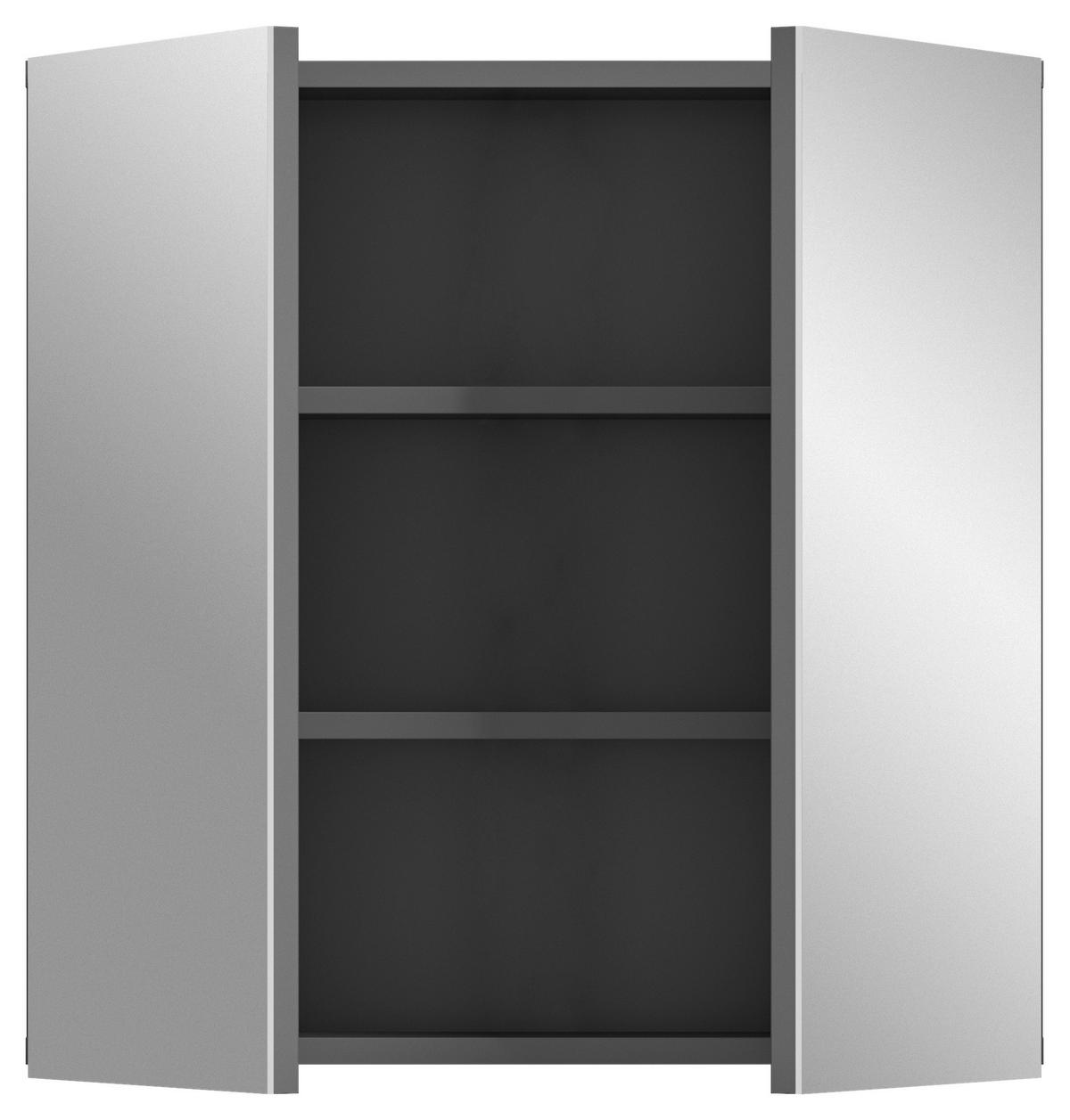 Spiegelschrank Soft 2-Türig B: 60 cm - MODERN, Glas/Holzwerkstoff (60/60/15cm) - MID.YOU