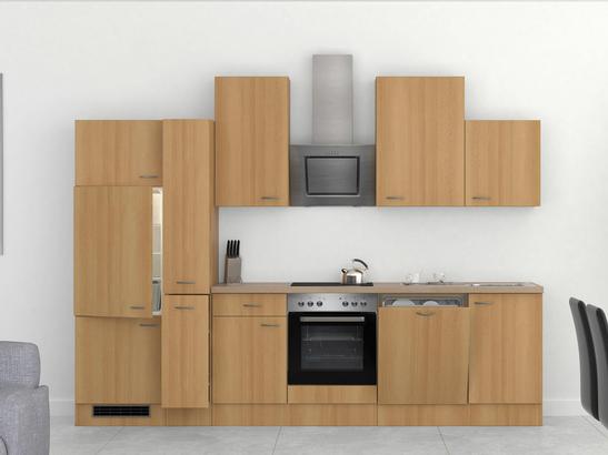 Kompakter Küchenblock in Buche Dekor Kompakter Küchenblock in Buche Dekor