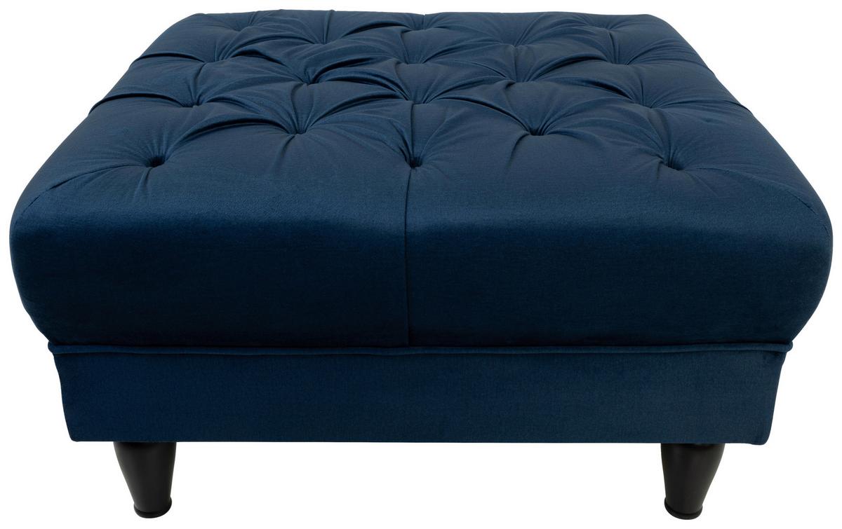 Hocker Cupido - Schwarz/Dunkelblau, Design, Textil (82/44/82cm) - MID.YOU