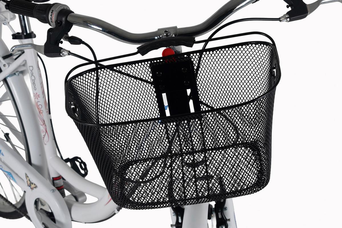 Citybike 28'' mit Korb DaCapo Papilio weiß/blau - Weiß, LIFESTYLE, Metall (25/140/60cm)