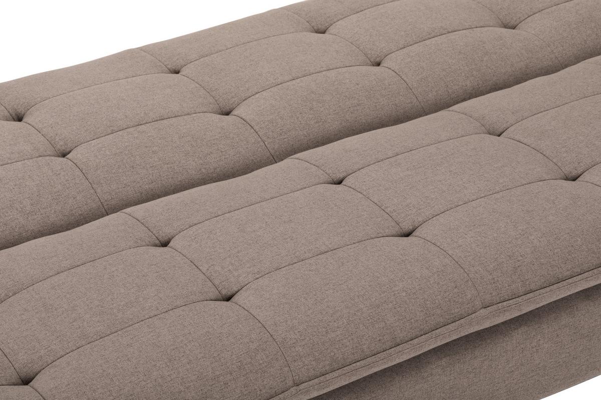 Schlafsofa Turin - Silberfarben/Braun, Basics, Textil (194/87/102cm) - MID.YOU
