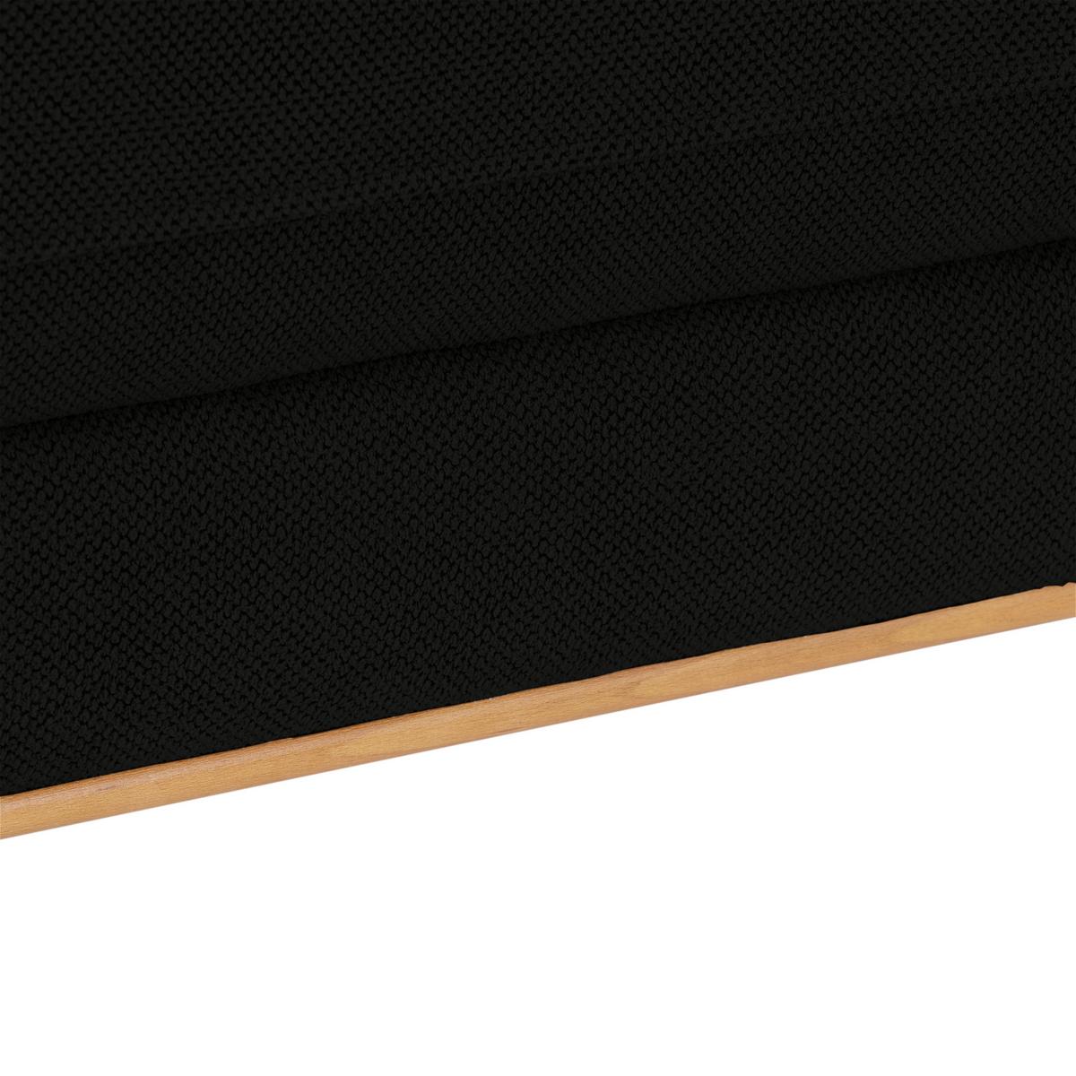 Rohová sedačka BERGAMO, pravá, černá - černá, Moderní, kov/textil (238/162cm) - Ondega