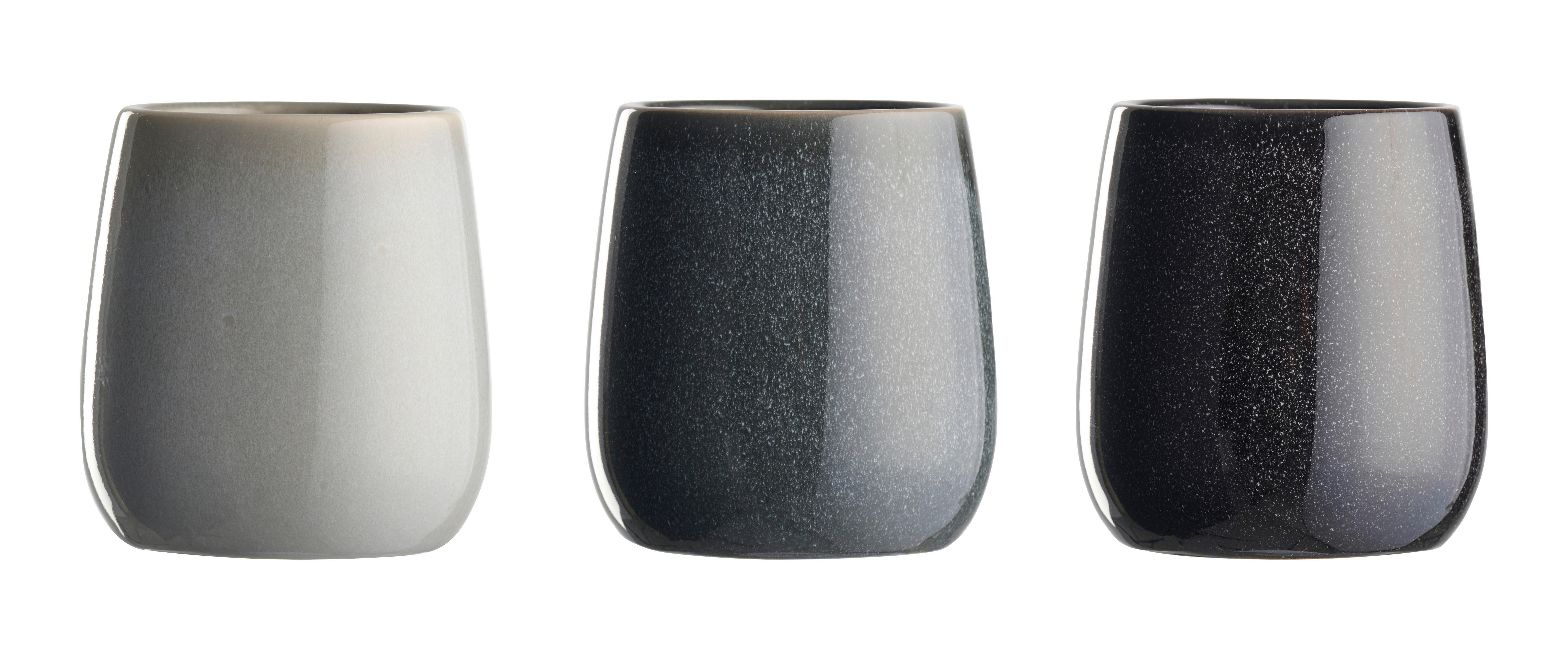 Pohár na zubné kefky MAGNUS - čierna/sivá, Modern, keramika (8/10cm) - Mömax