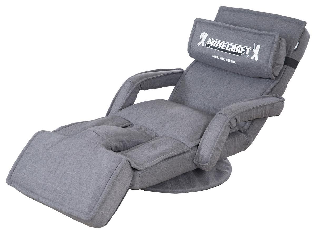 Polstersessel Mit Armlehnen Minecraft Stoffbezug Grau - Grau, MODERN, Textil/Metall (62/80/60cm) - Minecraft