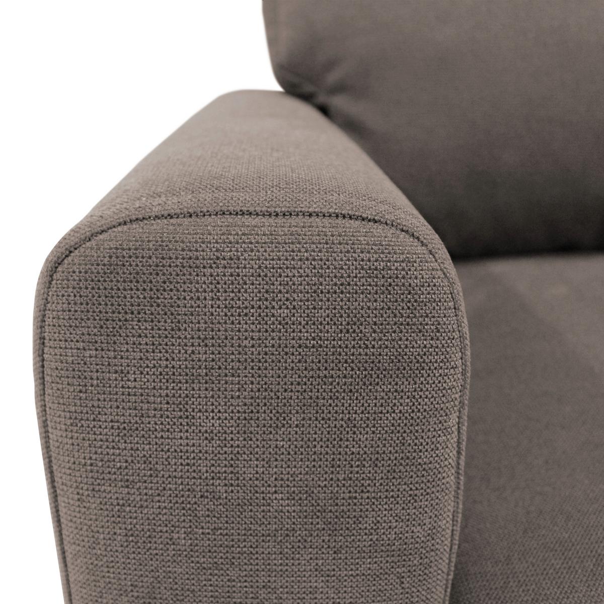 Ecksofa Prince Hellbraun S: 240x163 cm - Hellbraun/Schwarz, Design, Textil (240/163cm) - MID.YOU