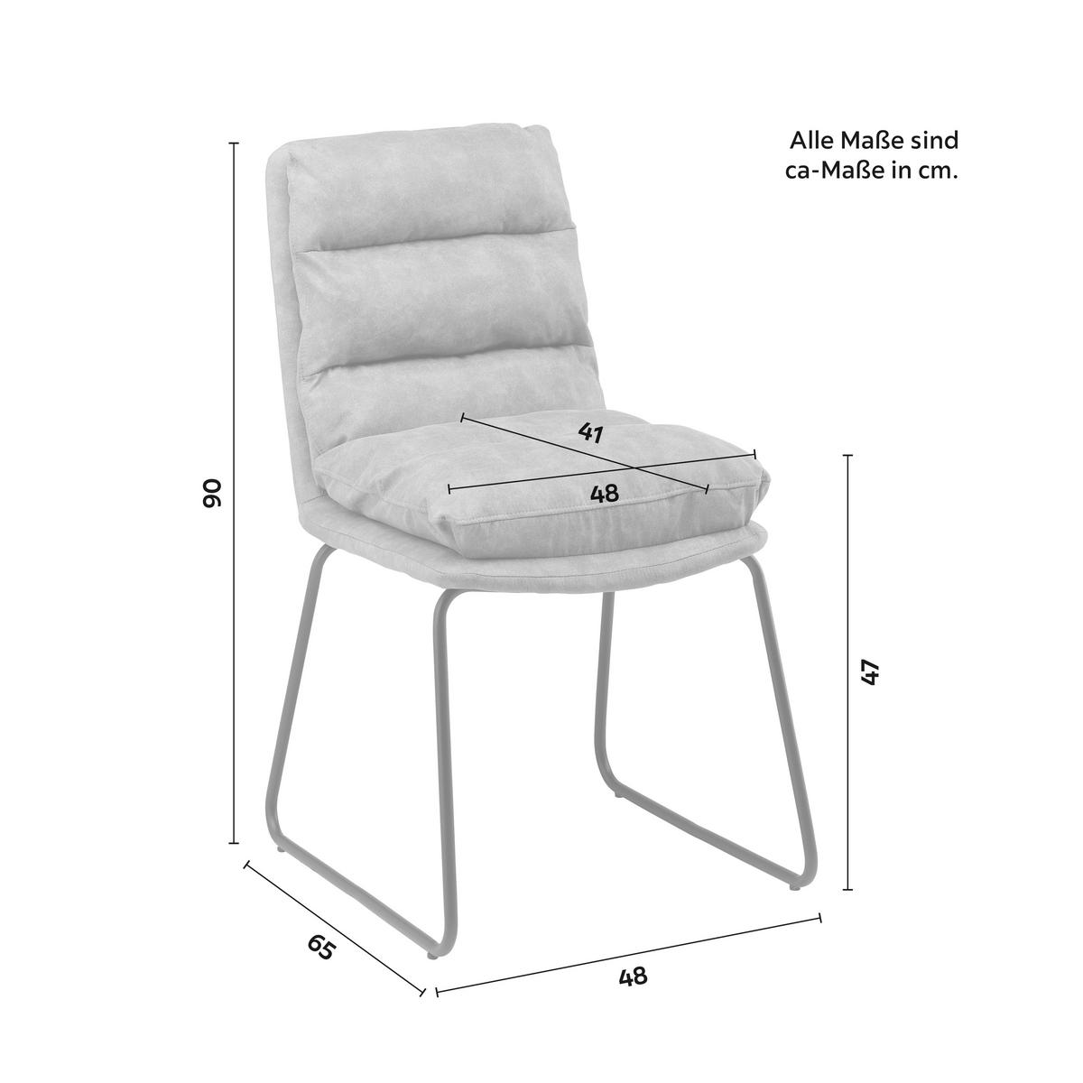 Jídelní židle KONA šedá - šedá/černá, Moderní, kov/dřevo (48/90/65cm) - P & B