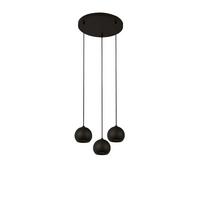 Hängeleuchte H: 200 cm 3-Flammig, höhenverstellbar - Schwarz, Design, Metall (39/200cm)
