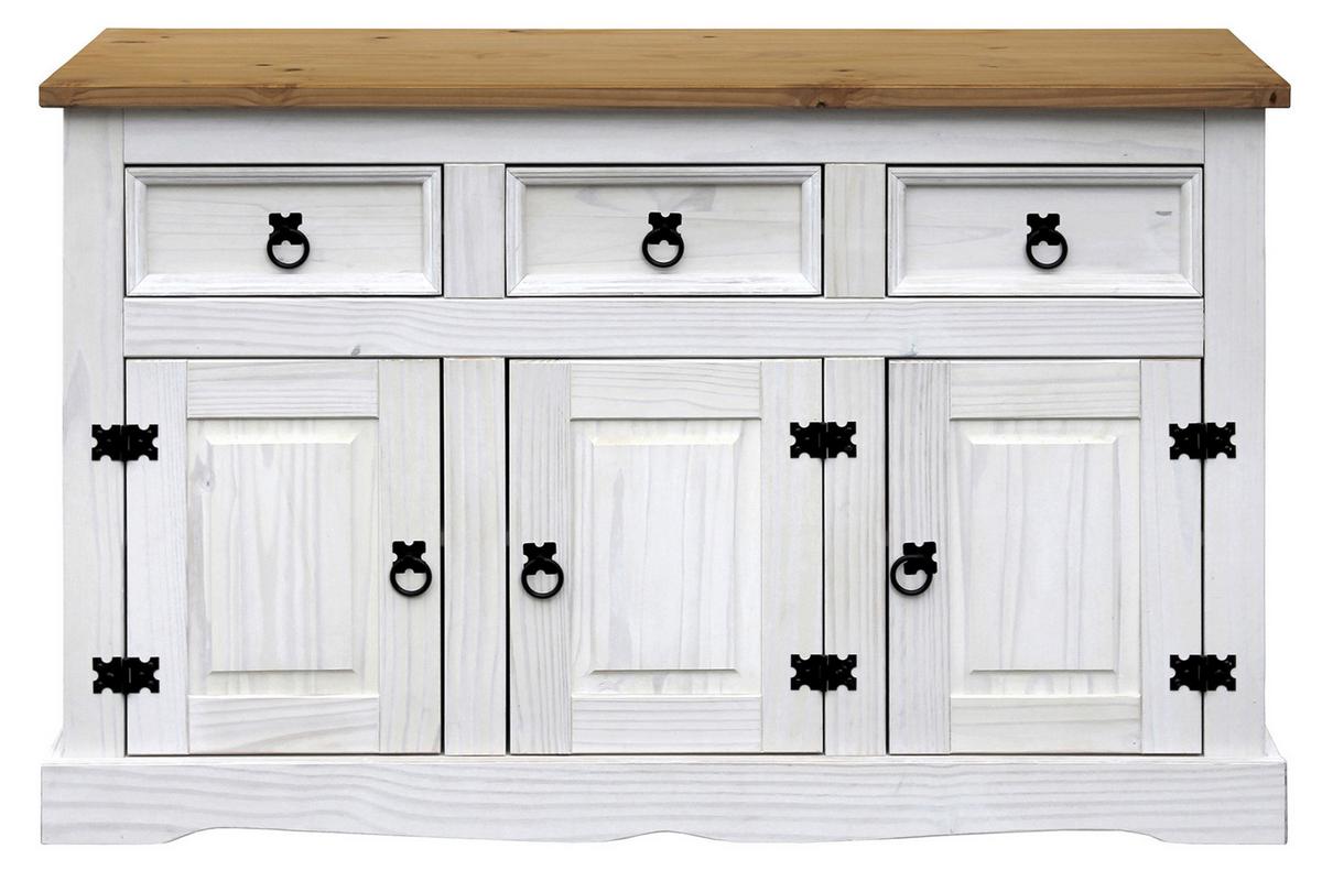 Sideboard Weiß B: 130cm - Weiß, Design, Holz (130/80/45cm) - Livetastic