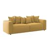 Bigsofa Cowboy - Senfgelb/Schwarz, MODERN, Textil (280/72/109cm)