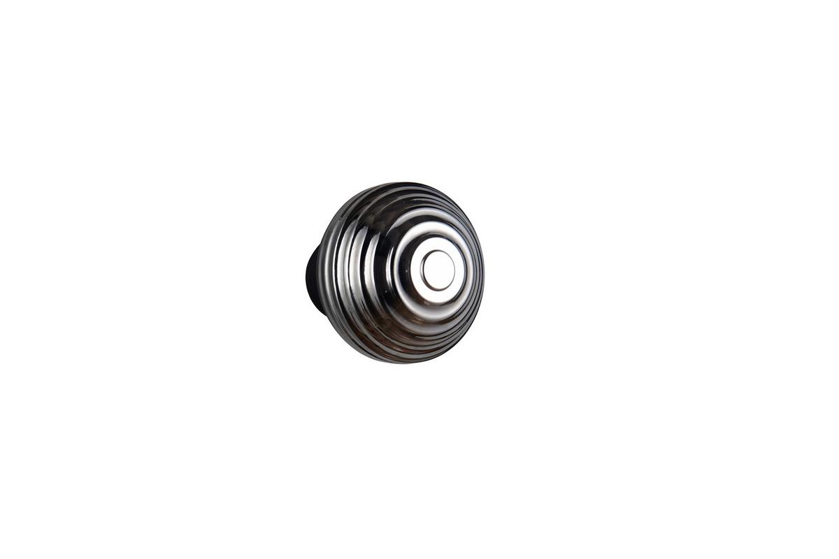 LED-Wandleuchte Earl Grau Schwarz D: 15,5 cm - Schwarz/Grau, LIFESTYLE, Glas/Metall (15,5/15cm)