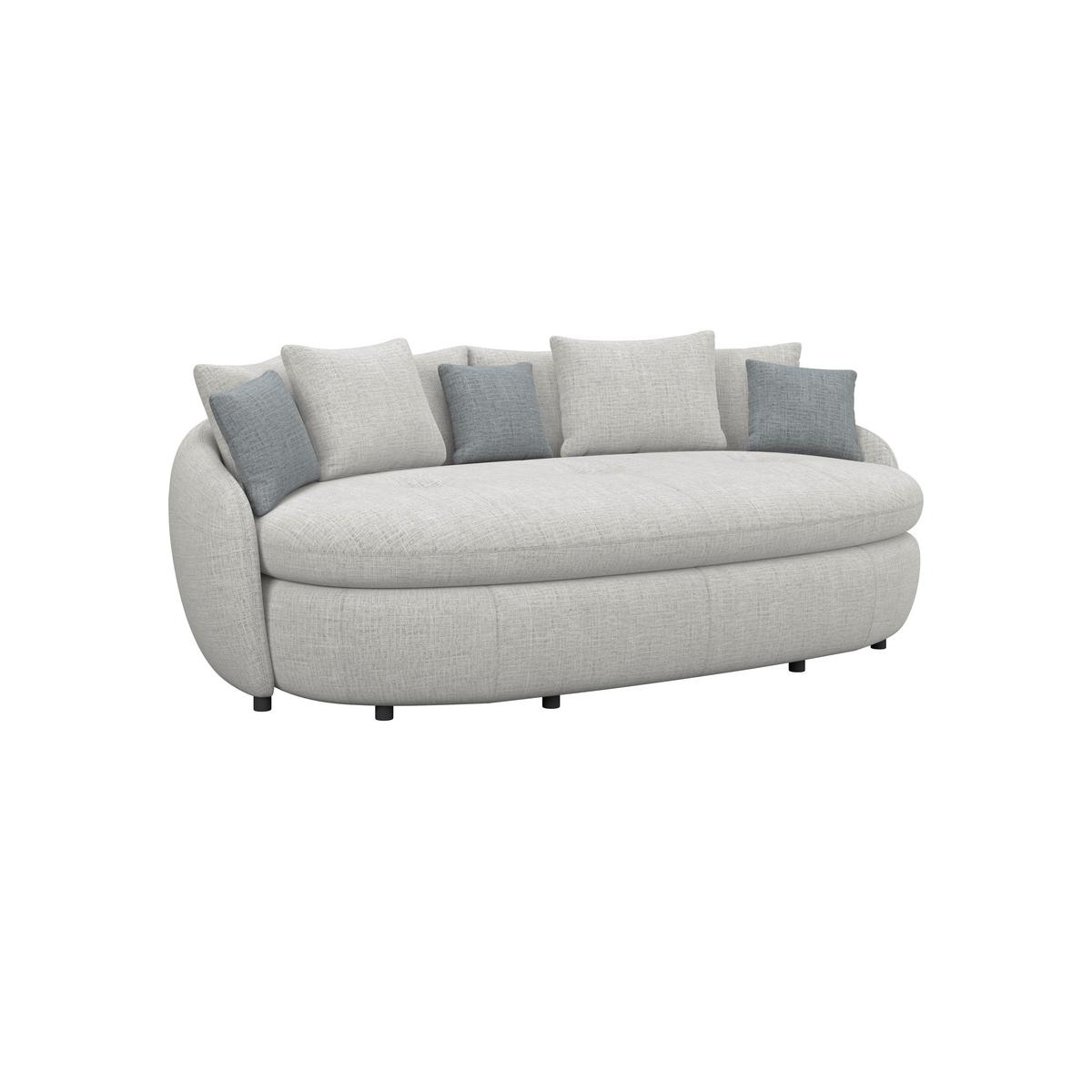 MEGA pohovka ARUBA 2, strieborná/antracitová ženilka - čierna/svetlosivá, Trend, textil/plast (238/80/140cm) - Luca Bessoni