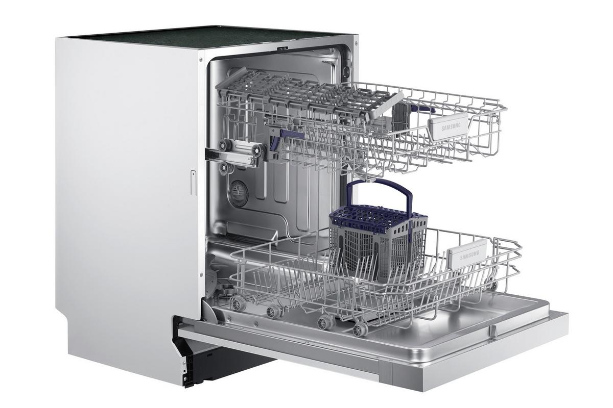 Geschirrspüler Teilintegriert Silberfarben, Weiß, B: 59,8 Cm - Silberfarben/Weiß, Kunststoff/Metall (59,8/81,5/57,0cm) - Samsung