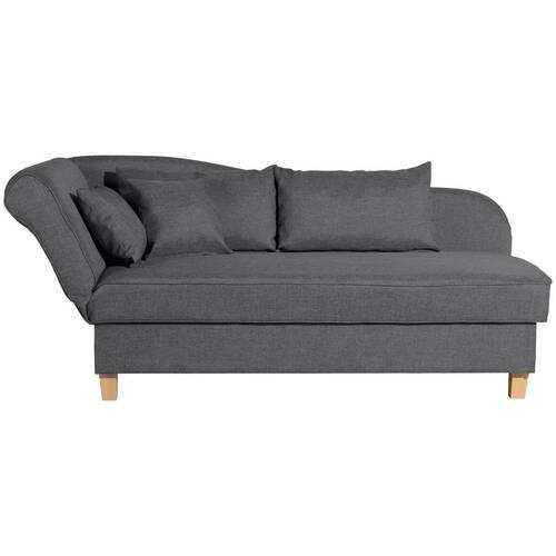 Recamiere Selma Graphit Links Mit Bettkasten+schlaffunktion - Buchefarben/Graphitfarben, Design, Textil (190/88/82cm) - Max Winzer