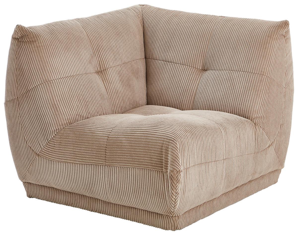 Modul Sofa Giselle Ecke B: 105 cm Cord Taupe - Taupe, Trend, Textil (105/80/105cm) - Livetastic