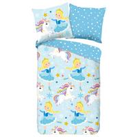 Kinderbettwäsche Iceprincess Blau 135x200 cm - Blau, Design, Textil (135/200cm)