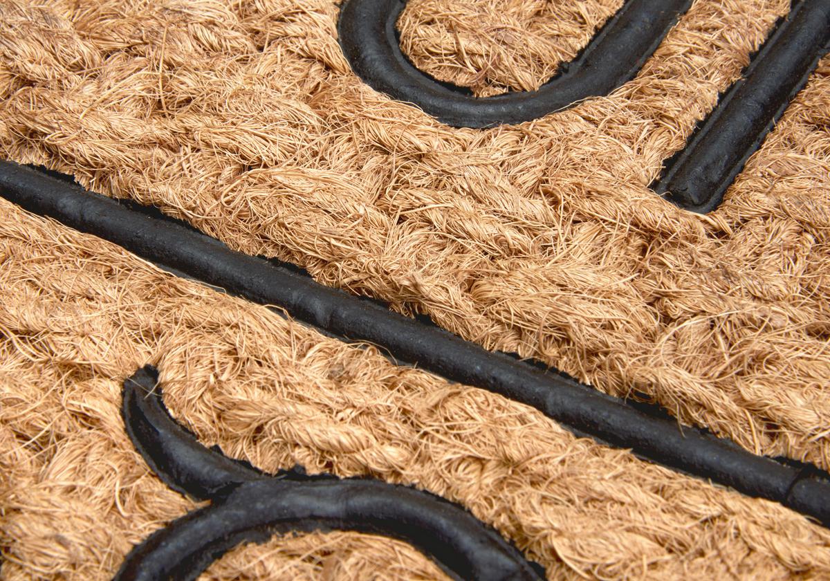 Kokosmatte Mix Mats Floral Border 45x75 - Hellbraun/Schwarz, Basics, Naturmaterialien/Kunststoff (45/75cm) - Hanse Home